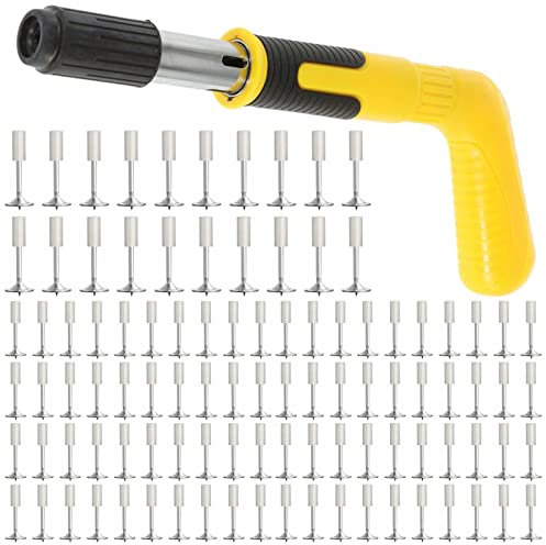 Outil de rivetage Manuel en Acier pour Pistolets à Clous, Petit Pistolet à Riveter avec Clou, Machine de tir à Ongles sans Fil, Outil de Fixation Murale à Clous pour décoration de Dispositif de rainu