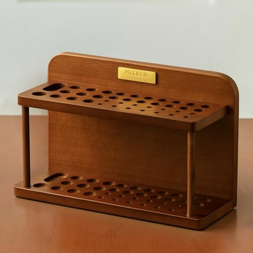 MEEDEN PRO Portapennelli - Organizzatore di pennelli in legno - Portapennelli per artisti - Accessorio per la conservazione di articoli per belle arti, scrivania, arte e artigianato