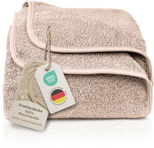 LAYNENBURG Premium Frottee Decke 150x200 cm - 100% Baumwolle - Dünne & Leichte Sommerdecke - Baumwolldecke als Sofa- & Bettdecke - Frottierdecke & Kühlende (Kaffee)