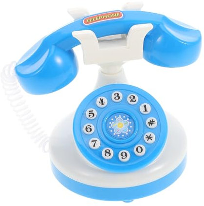 BESTonZON Telefono Giocattolo Telecomando Realistico in Plastica Per Bambini, Di Telefono Fisso Finto Leggero e Portatile Per Giochi Di Ruolo Educativi e Feste Di Compleanno