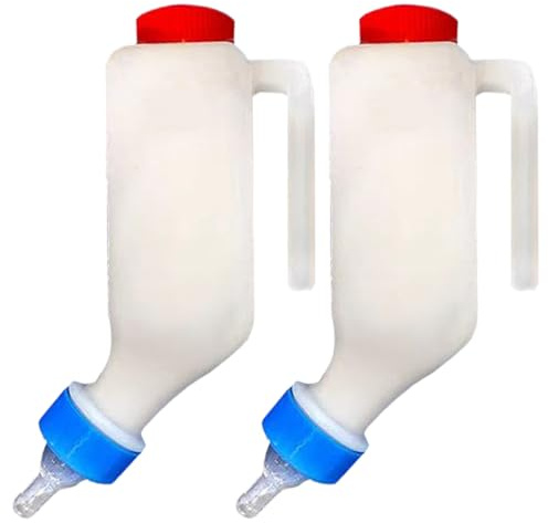 Biberons pour chèvre, 2 biberons pour agneau, fournitures d'infirmière avec échelle et poignée pour chèvre, mouton, chiot et petits animaux