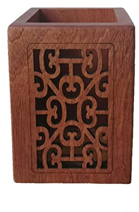 Wegiwuca Portamatite antico in legno massello contenitore tazza cancelleria pennello trucco per uomo donna insegnante studenti tazze penna in legno portapenne vintage porta pennelli trucco creativo