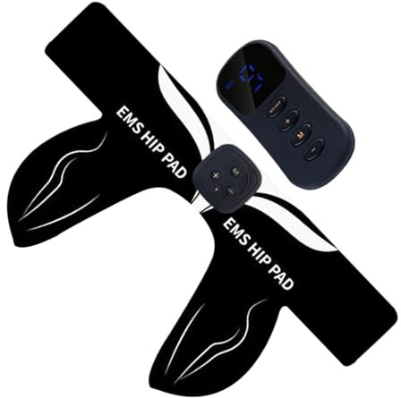 Estimulador electrónico de músculos de cadera – Entrenador EMS de 18 niveles para ejercicio de glúteos, dispositivo portátil recargable con 6 modos ajustables para gimnasio, fitness, entrenamiento, pi