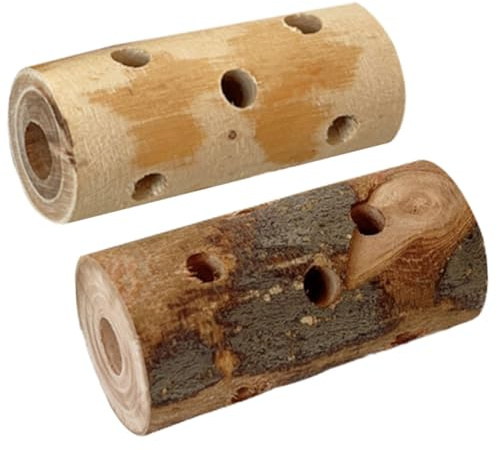 ETHZZLE 2 pièces Bâtonnets à Mâcher Bois de Pommier pour Rongeurs Petits Animaux Jouets à Ronger pour Lapins Cobayes Hamsters Chinchillas Apaisant pour Dents et Divertissement