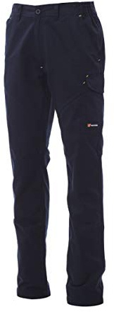 PAYPER Worker PRO Pantalone da Lavoro Unisex Donna Uomo multistagione Misto Cotone Poliestere Chiusura Zip Tasche Anteriori Posteriori Porta Metro Passanti in Vita Banda Reflex