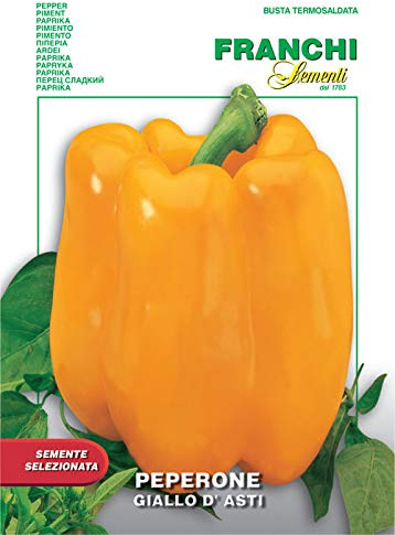 SEMENTI DI ORTAGGI DI QUALITA' PER USO HOBBYSTICO IN BUSTINA TERMOSALDATA (PEPERONE GIALLO D'ASTI)
