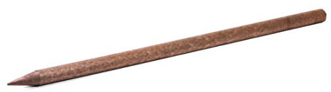 Pali in plastica riciclata, lunghezza ca. 150 cm, diametro ca. 4,5 cm – 5 pezzi, Marrone