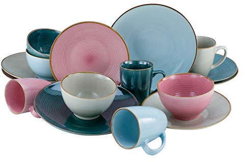 CreaTable, 22506, série COSY DAY, set de vaisselle, service combiné 16 pièces