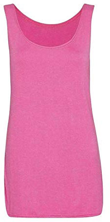 FASHION 7STAR Ärmelloses Tanktop für Damen mit breitem Riemen, Schlichtes, langes Tanktop, für Damen (Fuchsia UK 20—22)