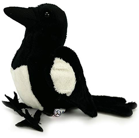 Elster Kuscheltier Vogel schwarz-weiß Rabenvogel Plüschtier Plüschelster PICA - Kuscheltiere*biz