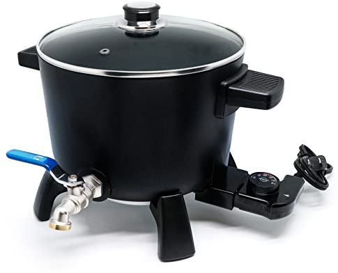 Melter per la creazione di candele, grande vaso per sciogliere la cera da 6 l, con beccuccio, per cera di soia, base di sapone, candele, facile da versare, antiaderente e temperatura