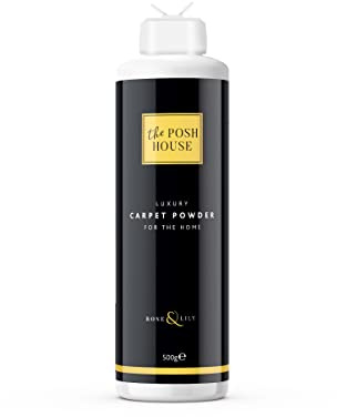 The Posh House - Carpet Powder Refresher | Removes Stains and Odours | Powerful Fabric Cleaner that Eliminates Smells | Rose & Lily Scent, 600g