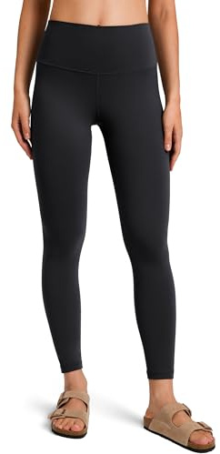 Colorfulkoala Women's Dreamlux High Waisted Workout Leggings 25 Inseam 7/8 Length Yoga Pants (XS, Black)