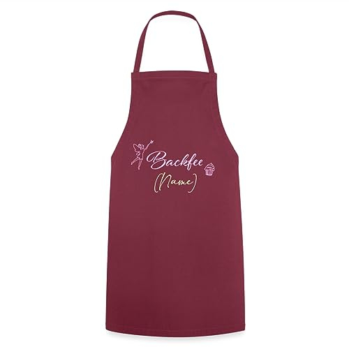 Spreadshirt Backfee Mit Name Geschenk | Personalisierbare Backschürze Mit Wunschnamen Kochschürze, One size, Bordeaux