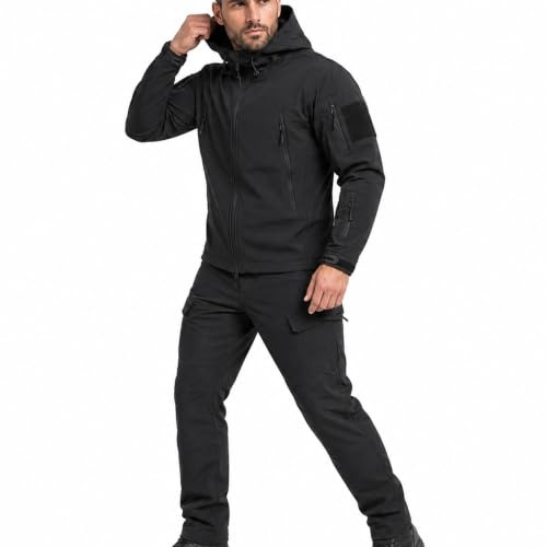 WENNEWU Taktische Jacke und Hose für Herren, Herren taktische Jacke und Herren taktische Hose, Militär Anzug Set für Airsoft, Paintball, Jagd, Wandern und Freizeit