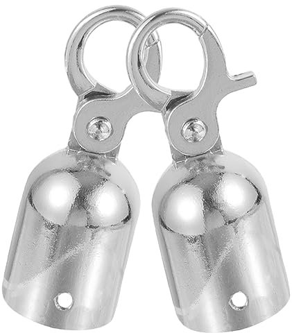 OSALADI 2 Pièces Embouts De Corde En Acier Inoxydable Avec Crochet Butée D'Extrémité De Corde Pour Balustrade De Terrasse Accessoires De Fixation De Cordon 10X3.2Cm
