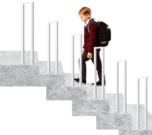 Ringhiera a Forma di U per Esterni e Interni, Corrimano per Scale in Ferro Moderno Nordico, Parapetto Antiscivolo Quadrato