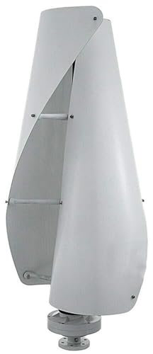 Vertical Wind Turbine Generator Kit, Helix Maglev Axis Wind Power Generator 2-Blades, with MPPT Controller Windmill Generator System Auto Adjust Windward Direction (Color : White12V, Size : 3000W)