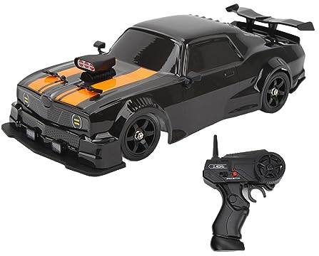 BuyWeek Macchina Telecomandata RC Drift Car, 1:16 2.4GHz 4WD in ABS 18 km/h per Adulti Bambini (Nero)