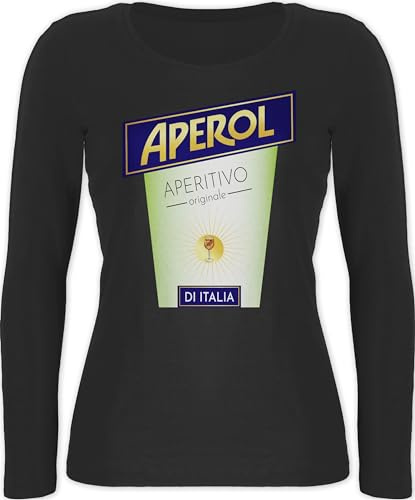 Shirtracer - Langarmshirt Damen - Karneval & Fasching - Aperol Aperitivo Kostüm Flaschen Verkleidung I