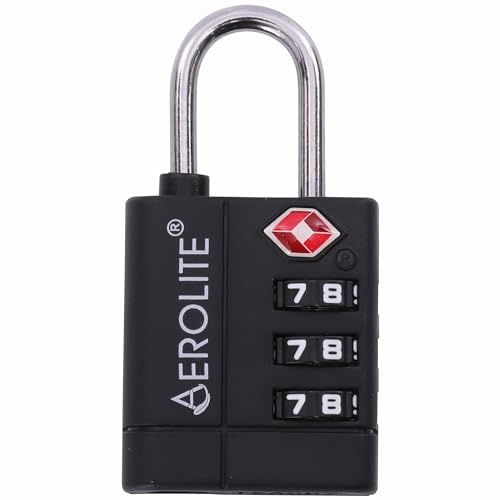 Aerolite Luggage Locks TSA Approved 3-Digit Security Suitcase Lock Combination Padlock for Suitcases Luggage Bag Case