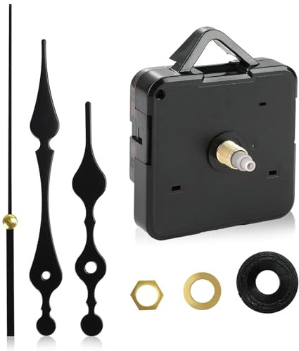 1 Set Silent Quartz Clock Mechanism Movement Kit,DIY Wall Clock Mechanism Parts Motor Replacement Set,High Torque Long Shaft Clock Movement Mechanism for Repair Home Restaurant Hotel Office Classroom