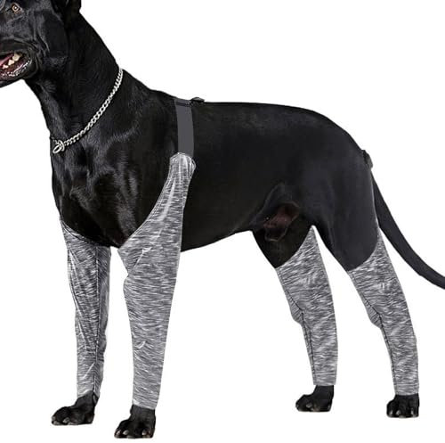 Poupangke Hundebein - Weiche schützende Ellenbogenbandagen - wasserdichte weiche und verstellbare schützende Ellenbogenbandagen, Anti-schmutzige Hunde-Bandage für Bandagen, Wunden, Beine
