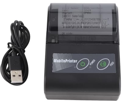 Yusat Bluetooth-Belegdrucker, Automatischer Sleep-and-Wake-Up, Kabelloser Mini-Ticketdrucker Restaurantverkäufe, Einzelhandel