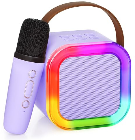 Ankuka Mini-Karaoke-Maschine für Kinder Geschenke Erwachsene (Süß Klein & Tragbar) Bluetooth-Lautsprecher mit kabellosem Mikrofon (Sound Laut) Geburtstagsgeschenke Präsente für Mädchen 3-12 Jahre Alt
