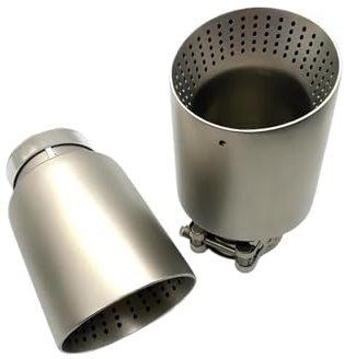 Auspuff Endrohr 1 Stück Universal-Auspuffspitze Edelstahl Auto Auspuffrohr Systemrohr Für VW Für GTI MK7 Für Golf7 Düse 60 Mm 63 Mm Schalldämpferspitze Auspuffblende(IN 80MM-Out 114MM)