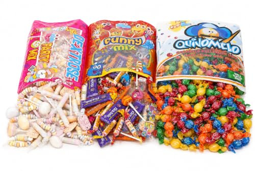 Assortiment de Bonbons et Friandises pour Anniversaires, Pinata et Fêtes d'Enfants – 3 Sachets de Confiseries Assorties – 1,7 Kg en Gros – Sélection Exclusive GOLOSIN