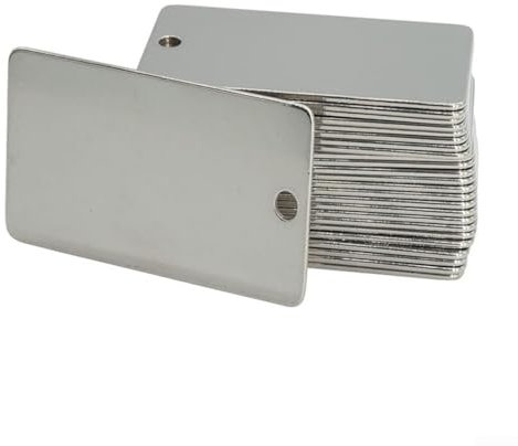 Hasaller Lot de 50 étiquettes inscriptibles en aluminium pour plantes - Imperméables - Étiquettes d'arbre, étiquettes en métal pour plantes d'extérieur