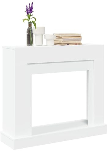 WSJHUHK Haus & Garten, Kamin- und Holzofenzubehör, Kaminumrandung, weiß, 100 x 30 x 87,5 cm, Holzwerkstoff