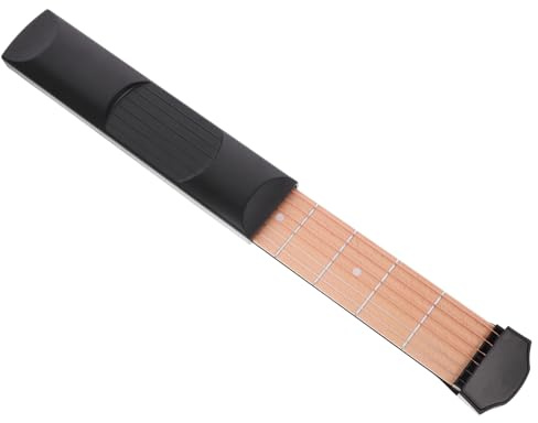 Supvox Taschengitarre Verbessert Genauigkeit Tragbarer Gitarrentrainer für Anfänger zum Gitarre Spielen Lernen Gitarrenübungshals Überall Üben | Anfänger und Folk Gitarrenfans, Pp mit Flanell und Papier, Üben Überall