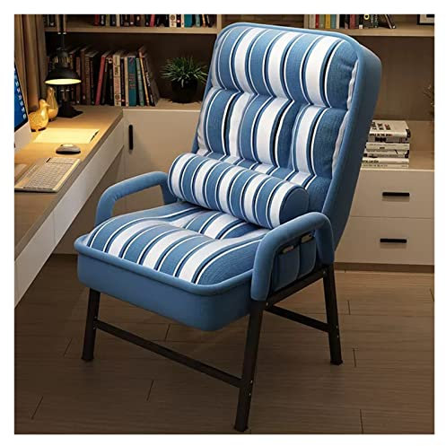 Akzentstuhl aus Leinenstoff, Mid-Century Modern Lounge-Sessel, Liegestuhl mit Fußstütze, Einzelsofa, Clubsessel und Ottomane-Set für Wohnzimmer, Büro, kleine Räume/