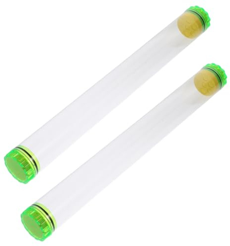 GALPADA 2 Stück PVC Transparente Fischschwimmer Aufbewahrungsröhre Anglerzubehör mit Integriertem Schwamm Schutz für Schwimmkörper Kompakt und Langlebig für Outdoor Angeln