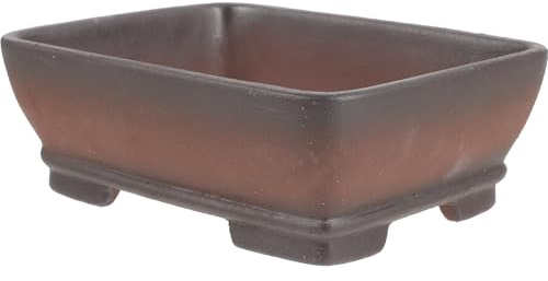 Housoutil Pot Rectangulaire pour Succulentes en Sable Violet Marron avec Drainage, Design Vintage Élégant, pour Cactus et Décoration Salon ou Étagère