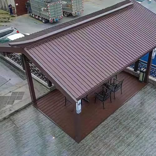 Corrugated Roofing Sheets with Polycarbonate Fill, Insulated Panel for Pergola, Motorcycle Storage Sheds, Durable Hard Shell Cover