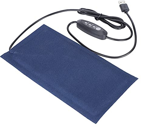 Tomedny Almohadilla térmica para Reptiles, Almohadilla térmica para Animales pequeños, Alfombrilla térmica alimentada por USB con Temperatura Ajustable de 3 Niveles para hámster, Conejo, (Grande)