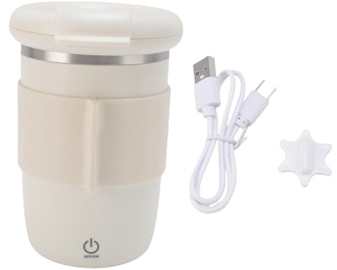 Tissting Gobelet Mélangeur Automatique, Tasse Auto Mélangeuse 420ML Acier Inoxydable 304 Double Paroi, avec Moteur Rechargeable USB pour Café Maison Bureau