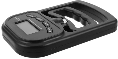 POPETPOP Dinamometro Elettronico per Forza della Mano Ricaricabile con Memoria Automatica, Capacità 180kg, Plastico Nero, per Centri di Riabilitazione e Uso Personale
