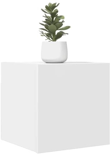 Boltkex TV-väggskåp set 4 st. Vit 30,5 x 30 x 30 cm, trämaterial, väggmontering med fack och dörr, förvaringsutrymme för mediamöbler, hemmabio och ordning