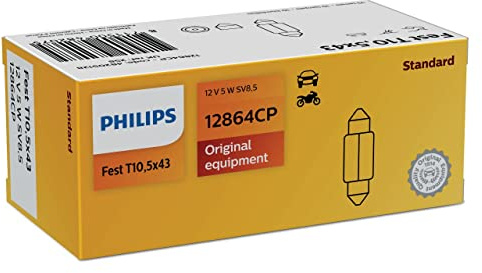 Philips Auto-Glühbirne SV8,5, 5 W/12 V, 4 Stück