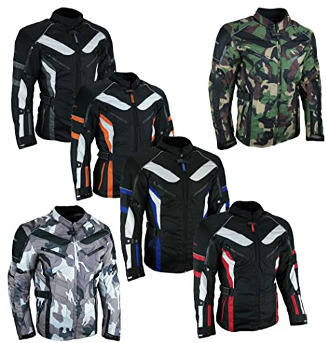 HEYBERRY Touren Motorrad Jacke Motorradjacke Textil Camouflage grün Gr. XXL