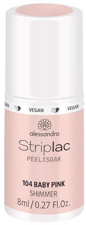 alessandro Striplac UV-Nagellack Baby Pink – Schonend und langanhaltend – Einfache Entfernung dank Peel-Off-Technologie – Vegan und tierversuchsfrei – 8 ml