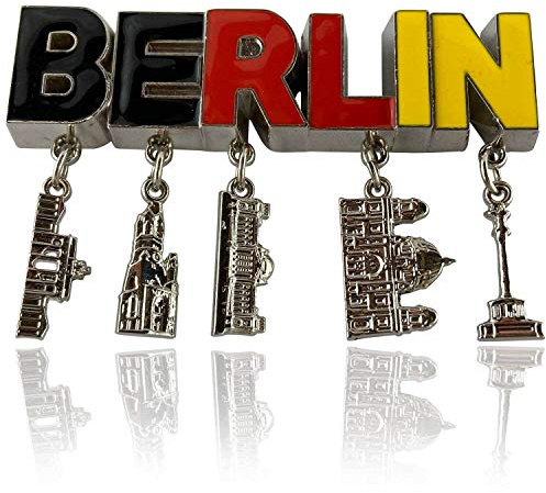 Metall-Magnet Berlin | typisches Hauptstadt Souvenir | Kühlschrankmagnet | Designed in Germany
