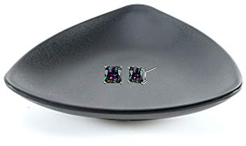 Binoster, Piatto ad anello nero da centrotavola, vassoio per gioielli, portachiavi, organizer per ingresso, decorazione per comò, per chiavi, ciotola decorativa (triangolare)