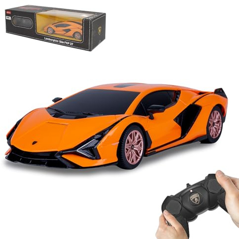 JAMARA 403125 - Lamborghini Sián FKP 37 2,4 GHz 1:24 - offiziell lizenziert, bis zu 1 Stunde Fahrzeit bei ca. 9 Km/h, perfekt nachgebildete Details, hochwertige Verarbeitung