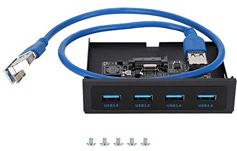 PUSOKEI USB 3.0 PCIE-Karte, PCI-E auf 4xUSB3.0-Header-Erweiterung, für Chip Front Floppy Bay Adapter-Erweiterungs-Riser-Karte