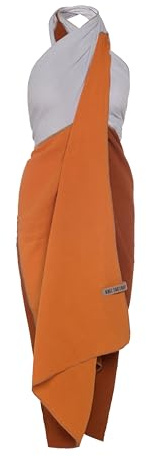 KNIT FACTORY - Fay Pareo - Terra/Rost - 180x130 cm | Pareo, Sarong, Strandkleid und Strandtuch in einem - Strandkleid Damen - Musselintuch - Sommer Handtuch - 100% Bio-Baumwolle